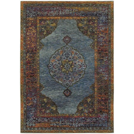 Oriental Weavers Area Rugs, Andorra 7139A 9X12 Rectangle - Blue/ Multi-Nylon/Polyp A7139A260370ST